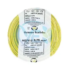 ÖZNUR KABLO 0,75 MM NYAF KABLO SARI-YEŞİL