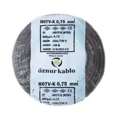 ÖZNUR KABLO 0.75 MM NYAF KABLO SİYAH