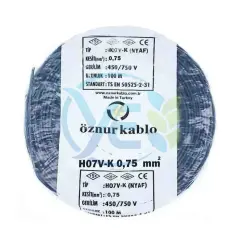 ÖZNUR KABLO 0.75 MM NYAF KABLO SİYAH