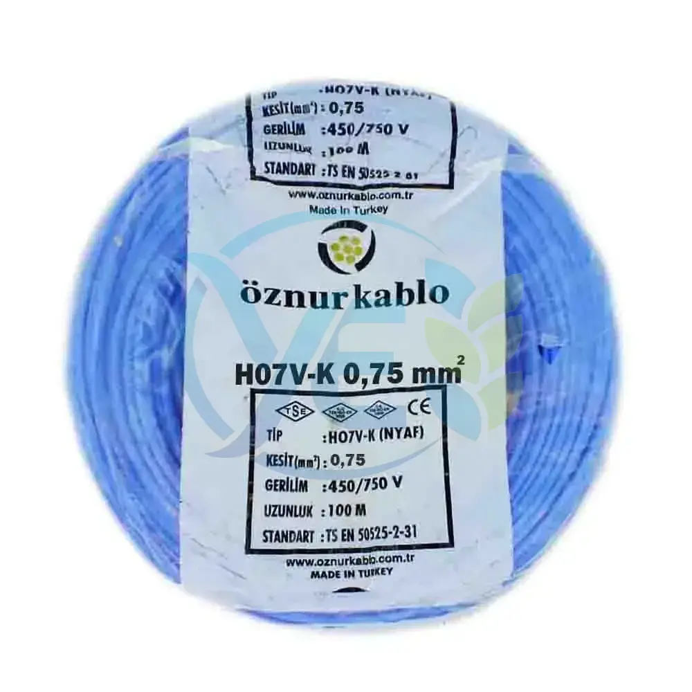ÖZNUR KABLO 0,75MM NYAF KABLO MAVİ