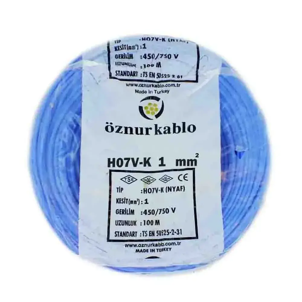 ÖZNUR KABLO 1 MM NYAF KABLO MAVİ