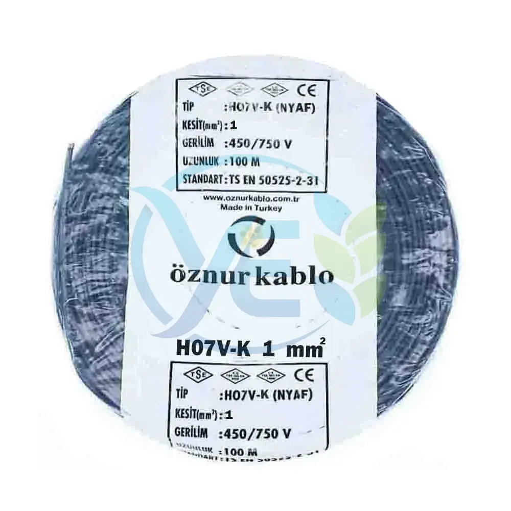 ÖZNUR KABLO 1 MM NYAF KABLO SİYAH