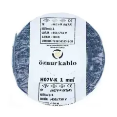 ÖZNUR KABLO 1 MM NYAF KABLO SİYAH