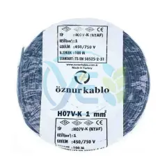 ÖZNUR KABLO 1 MM NYAF KABLO SİYAH