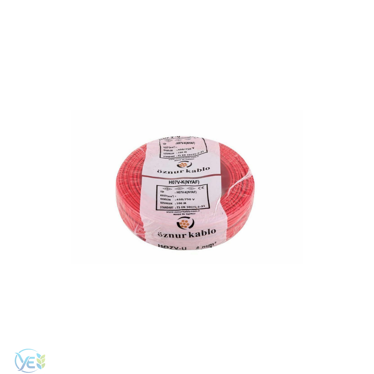 ÖZNUR KABLO 1.5 MM NYAF KABLO KIRMIZI