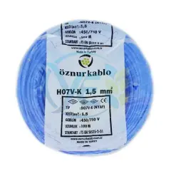 ÖZNUR KABLO 1.5 MM NYAF KABLO MAVİ