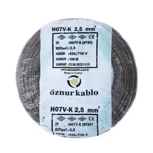 ÖZNUR KABLO 2.5 MM NYAF KABLO KAHVERENGİ