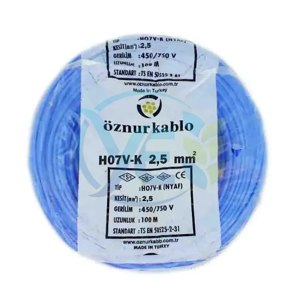 ÖZNUR KABLO 2.5 MM NYAF KABLO MAVİ