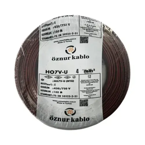 ÖZNUR KABLO 4 MM NYAF KABLO KAHVERENGİ