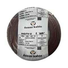 ÖZNUR KABLO 4 MM NYAF KABLO KAHVERENGİ
