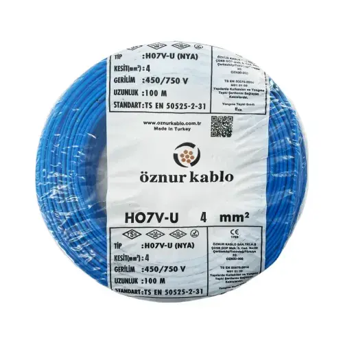 ÖZNUR KABLO4 MM NYAF KABLO MAVİ