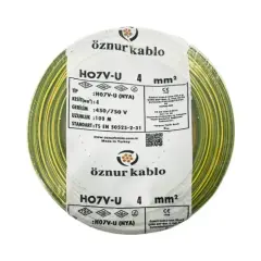 ÖZNUR KABLO 4 MM NYAF KABLO SARI-YEŞİL