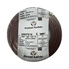 ÖZNUR KABLO 6 MM NYAF KABLO KAHVERENGİ