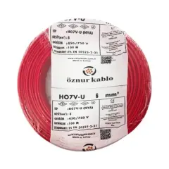 ÖZNUR KABLO 6 MM NYAF KABLO KIRMIZI