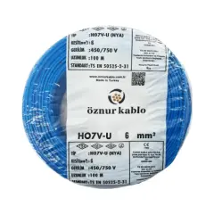 ÖZNUR KABLO 6 MM NYAF KABLO MAVİ