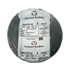 ÖZNUR KABLO 6  MM NYAF KABLO SİYAH