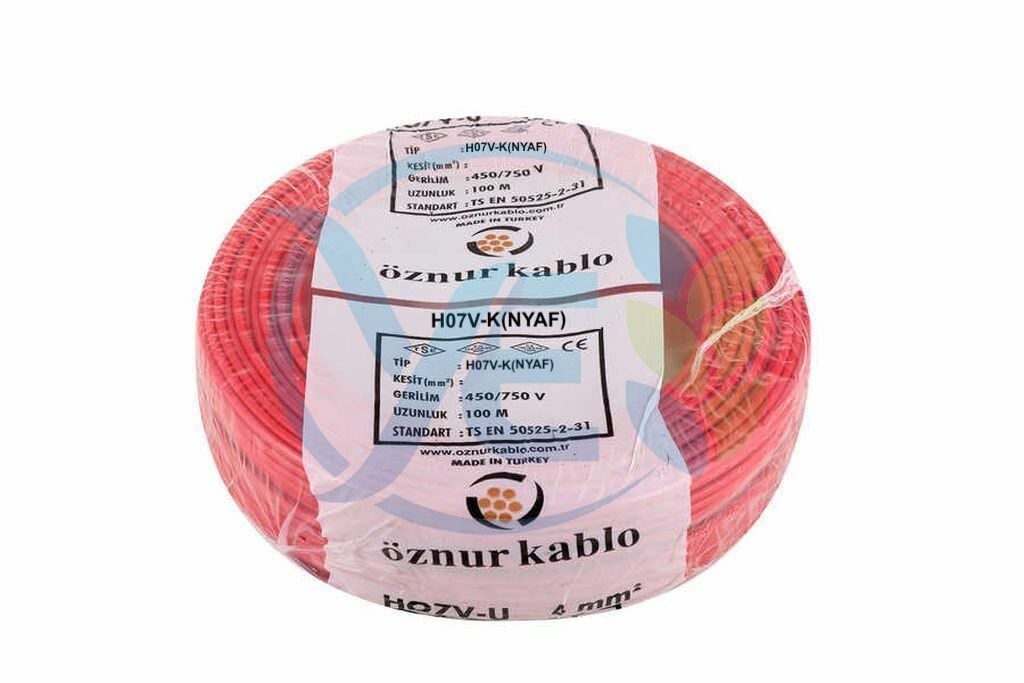 ÖZNUR KABLO 35 MM NYAF KABLO KIRMIZI