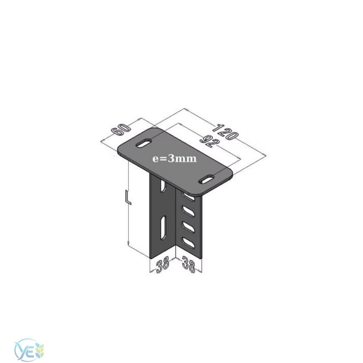 Akateş L Profil Tavan Tespit 120 mm