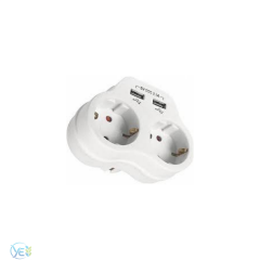 VİKO İkili Topraklı ve USB Çıkışlı FişPriz (1A) VK