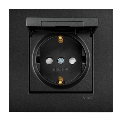 NOVELLA SİYAH TOPRAKLI PRİZ