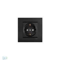 VİKO NOVELLA SİYAH TOPRAKLI PRİZ