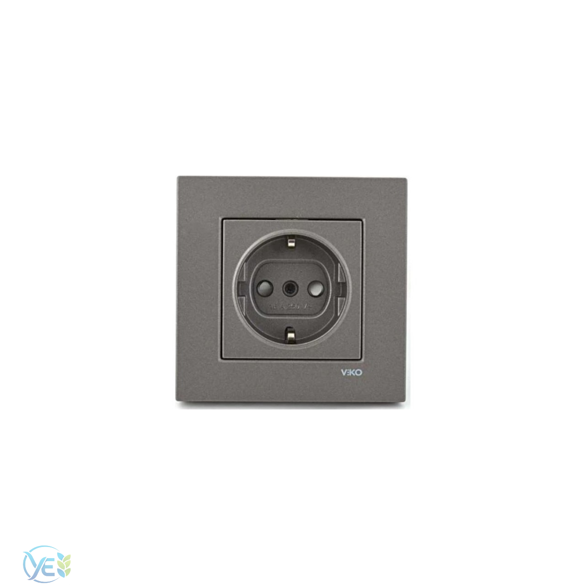 VİKO NOVELLA ANTRASİT TOPRAKLI PRİZ Ç.K.