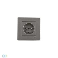 VİKO NOVELLA ANTRASİT TOPRAKLI PRİZ Ç.K.