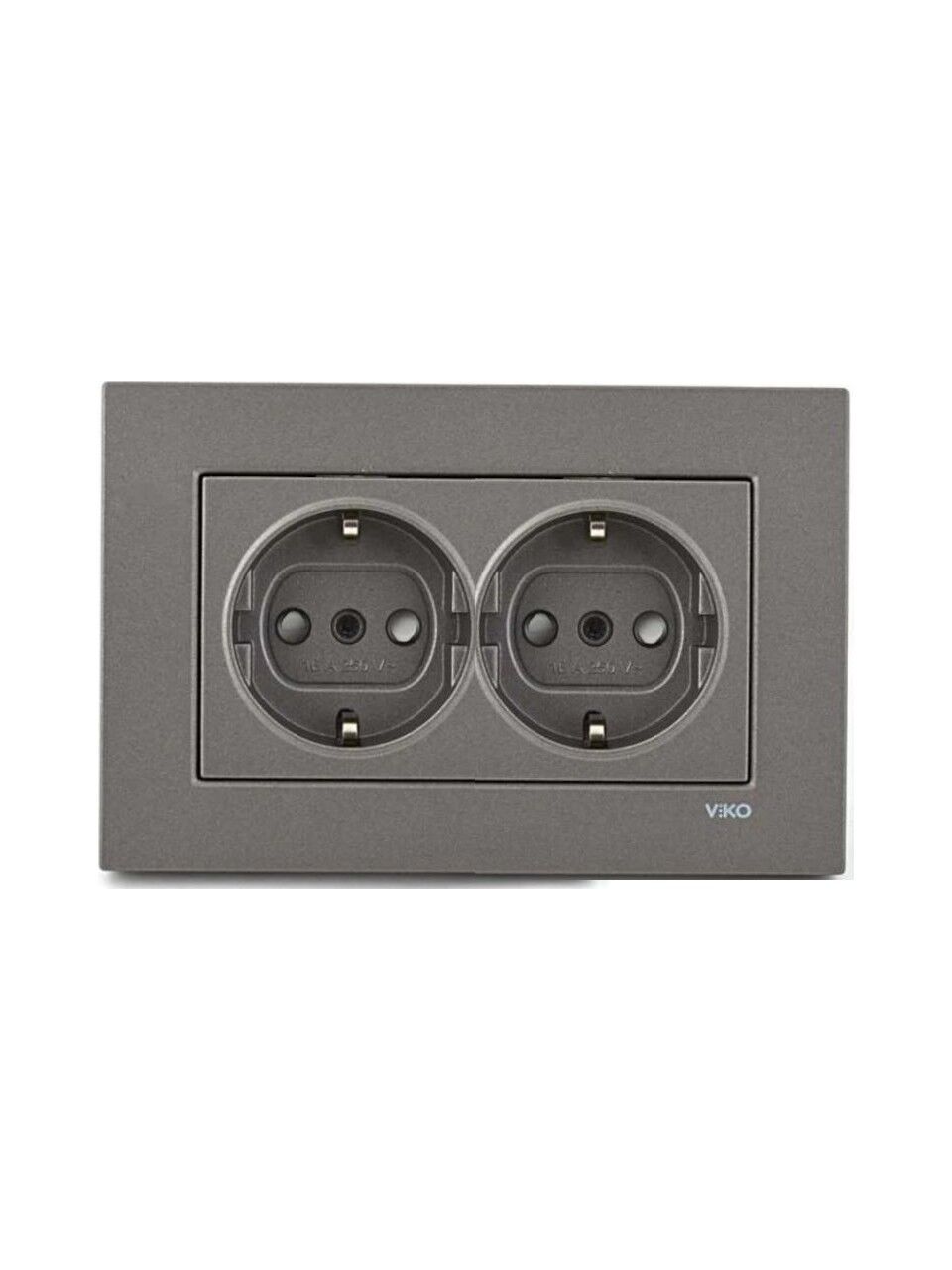 NOVELLA ANTRASİT İKİLİ TOPRAKLI PRİZ Ç.K.