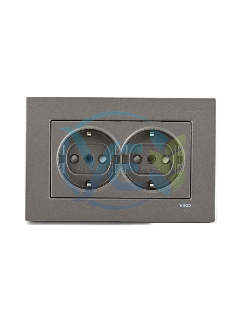 NOVELLA ANTRASİT İKİLİ TOPRAKLI PRİZ Ç.K.