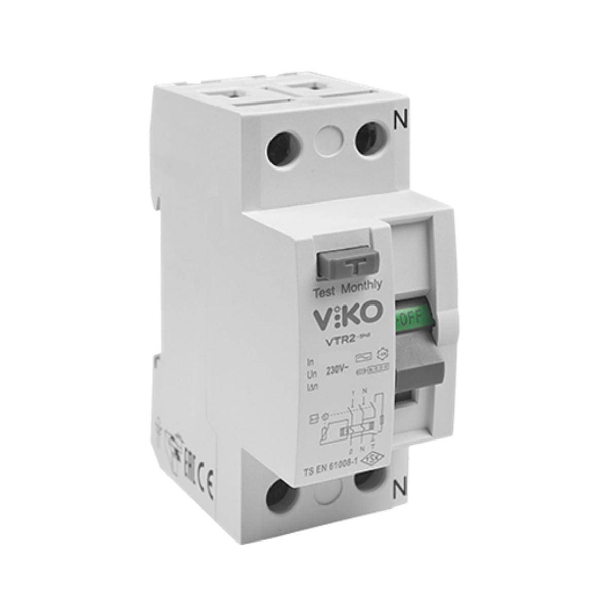 Viko Kaçak Akım Koruma Rölesi Ac Tipi 2P 40A 30Ma 6kA
