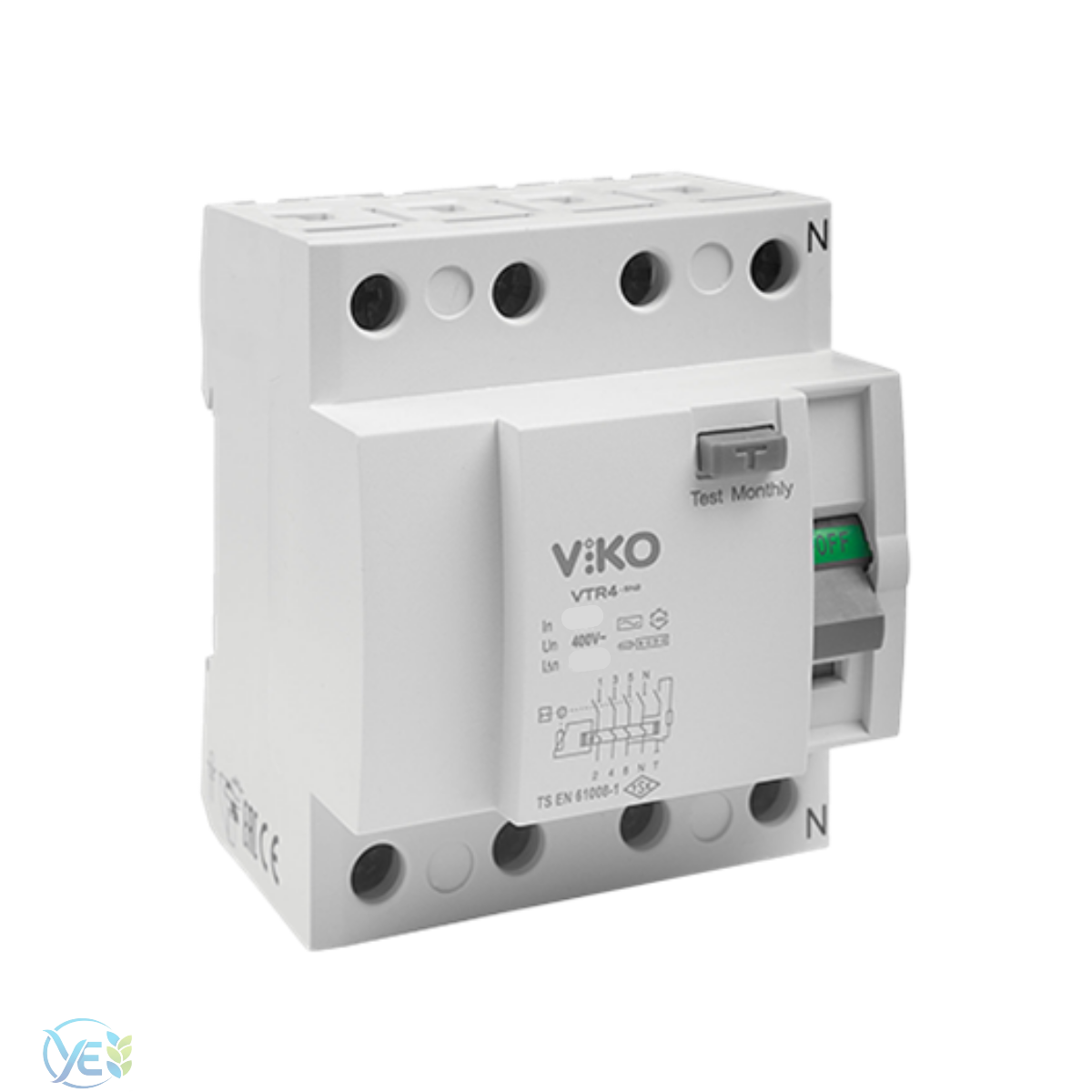 VİKO Kaçak Akım Koruma Rölesi Ac Tipi 4P 63A 300mA