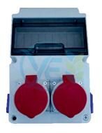 Konza KK232 2 Ad. IP44 5X32A Cee Ön + 2 Ad. 1X16A Yan Kombinasyon Kutusu