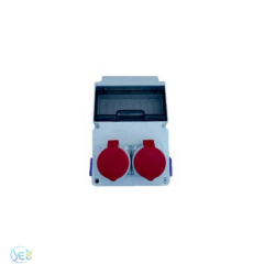 KONZA KK232 2 Ad. 5X32A Cee Ön + 2 Ad. 1X16A IP44 Yan Kombinasyon Kutusu