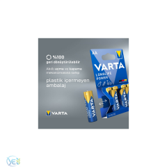 VARTA Longlife Power AA 2'li Tek Kullanımlık Alkalin Kalem Pil