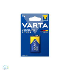 Varta Longlife Power E-Blok Alkalin Piller, 9V