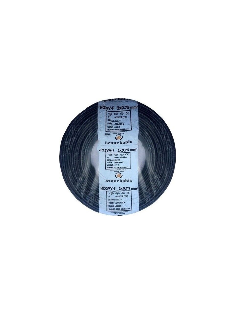 ÖZNUR 2X0.75 TTR KABLO SİYAH