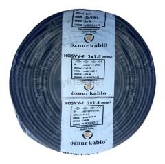 ÖZNUR 2x1,5 TTR KABLO SİYAH