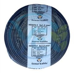 ÖZNUR 2x1,5 TTR KABLO SİYAH