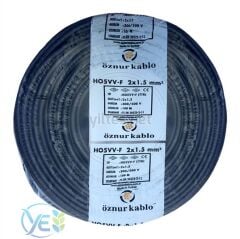 ÖZNUR 2x1,5 TTR KABLO SİYAH