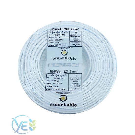 ÖZNUR 2X1.5 TTR KABLO BEYAZ