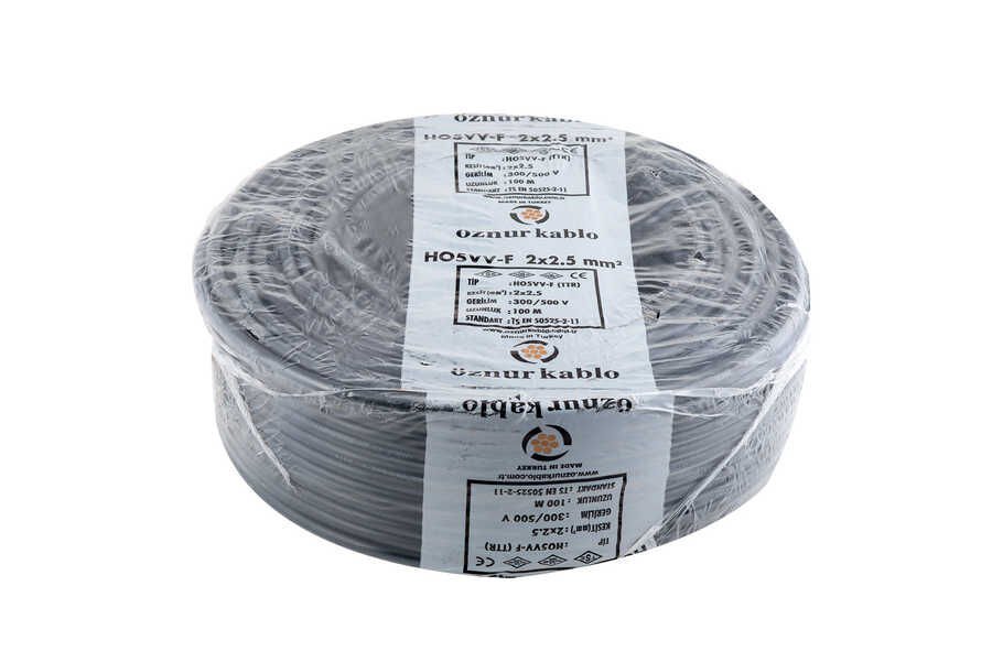 ÖZNUR 2X2,5 TTR  KABLO SİYAH