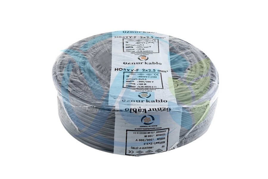 ÖZNUR 2X2,5 TTR  KABLO SİYAH