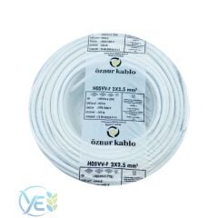ÖZNUR 2X2.5 TTR KABLO BEYAZ