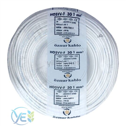 ÖZNUR 3x1 TTR KABLO BEYAZ