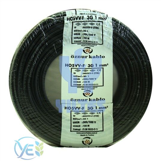 ÖZNUR 3X1 TTR KABLO SİYAH