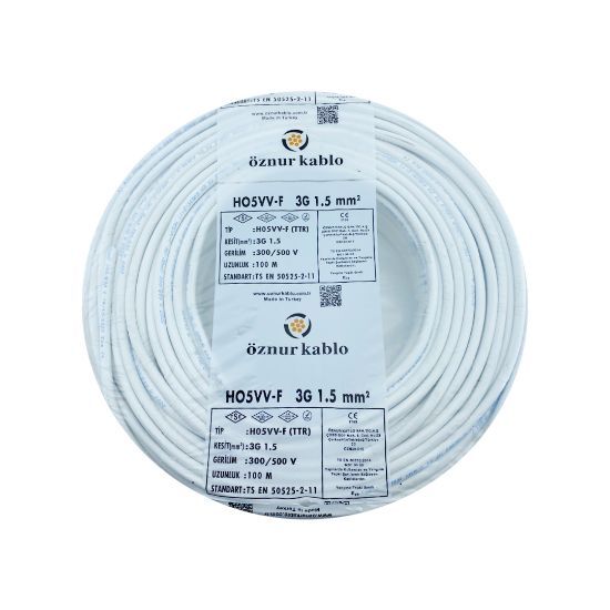 ÖZNUR 3X1.5 TTR KABLO BEYAZ