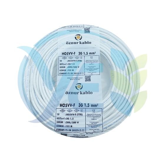 ÖZNUR 3X1.5 TTR KABLO BEYAZ