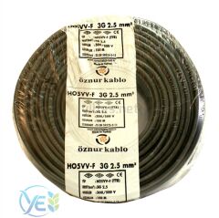 ÖZNUR 3X2.5 TTR KABLO SİYAH