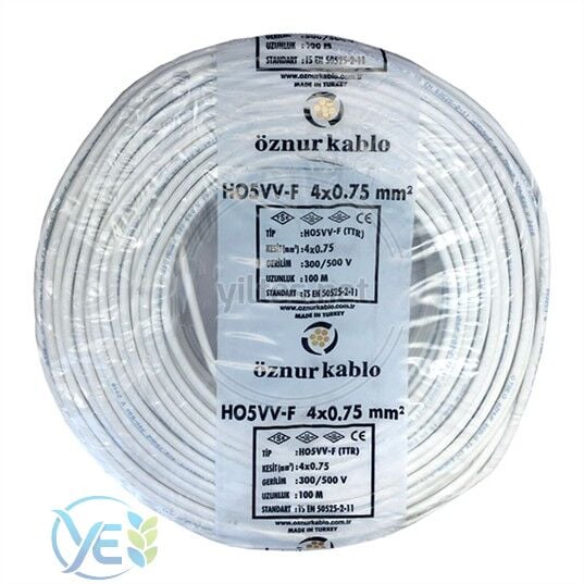 ÖZNUR 4X0,75 TTR KABLO BEYAZ