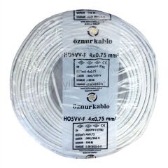 ÖZNUR 4X0,75 TTR KABLO BEYAZ